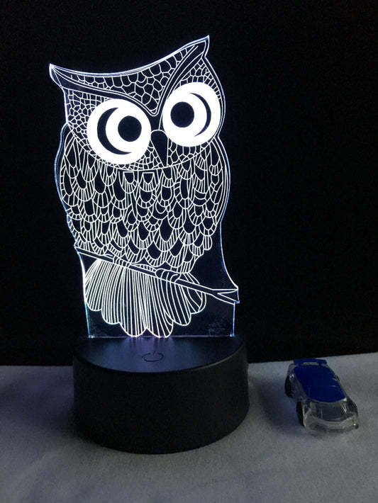 Multicolor Owl LED Lamp