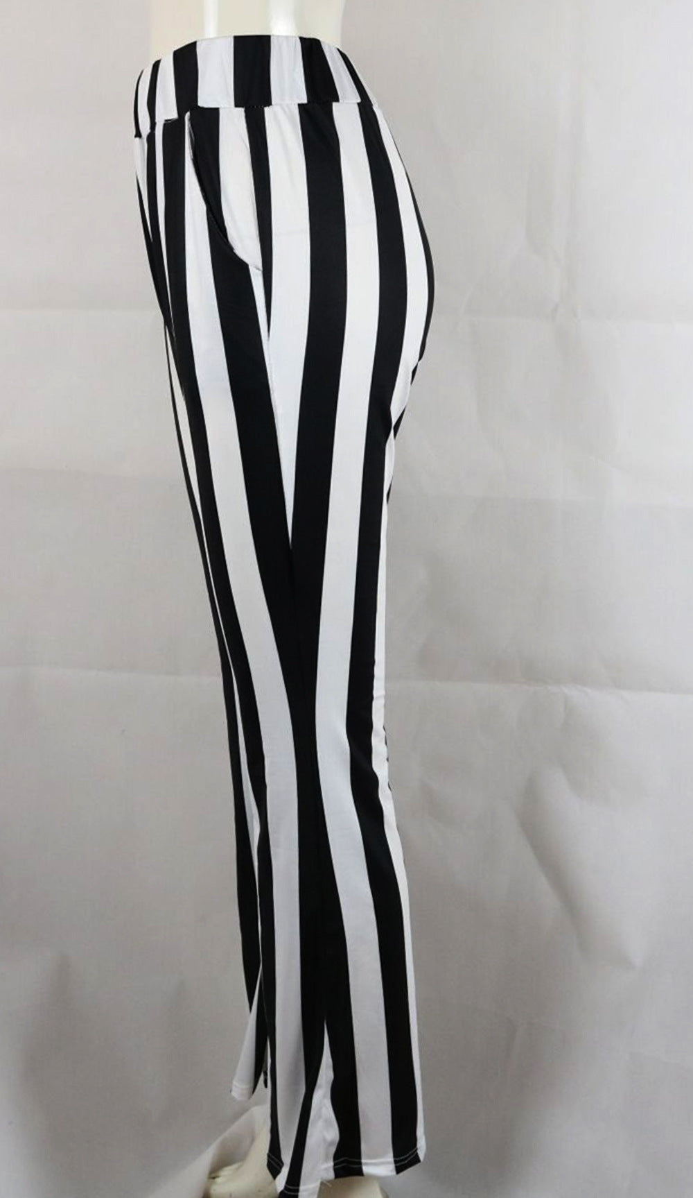 Hot Striped Micro Lama Fall trousers with Fashion Bell Bottom