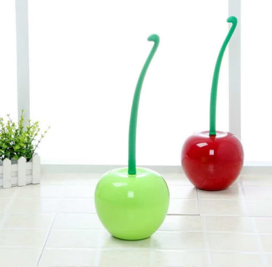 Long Handle Soft Bristle Cherry Apple Household Toilet Brush Set