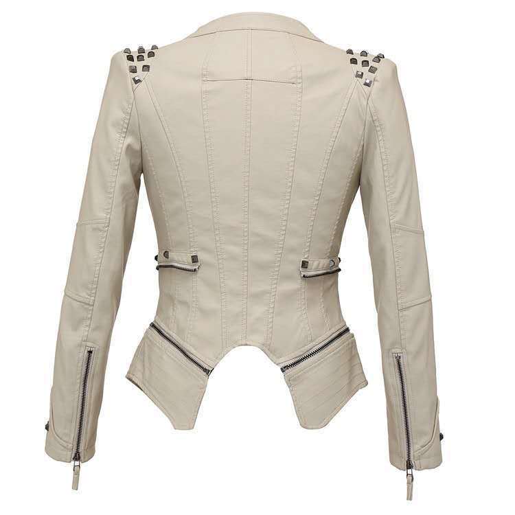 Slim-fit Tuxedo Faux Leather Jacket