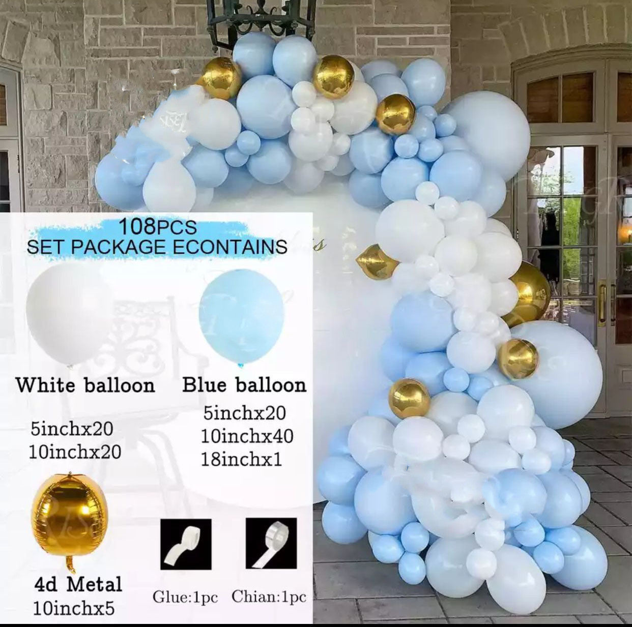 Large Unique Shaped Balloon Arch Garland