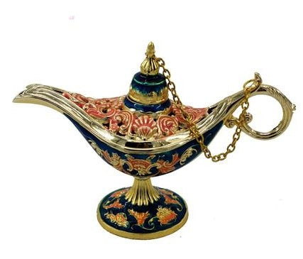 Arabian Genie Oil Lamp Container Decor