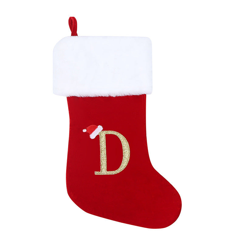 Christmas Letter Hanging Stockings Decorative Pendant