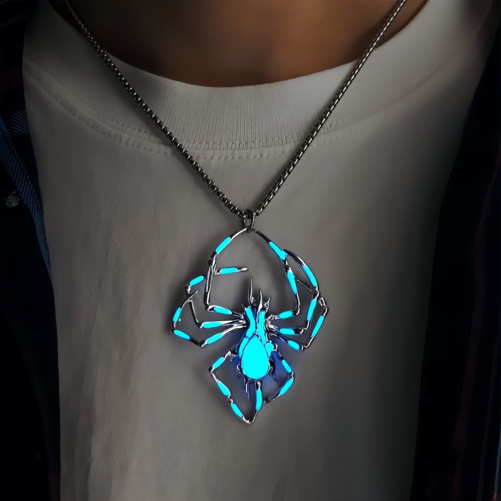 Luminous Spider Necklace Glow In The Dark