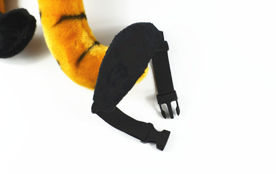 Plush Tiger Paw Gloves Tiger Ear Headband and Tail Costume