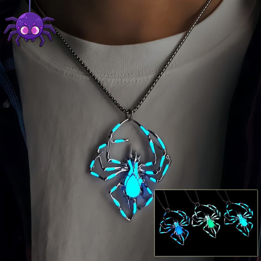 Luminous Spider Necklace Glow In The Dark